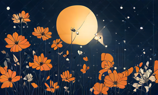 minimalist_space_scene_with_blooming_flowers_retro_seed_468_steps_1.png