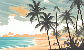 sunny_beach_with_palms_and_ocean_flat_color_illust_seed_5251_steps_1.png
